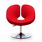 Manhattan Comfort Perch Adjustable Chair in Red and Polished Chrome AC037-RD - alternate 2